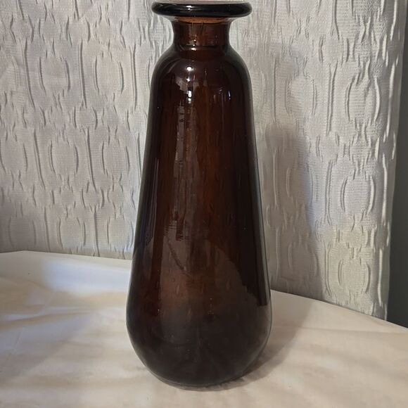 1960's Ruby Red Bubble Glass 9.5" Genie Bottle Decanter Missing Stopper - Picture 1 of 7